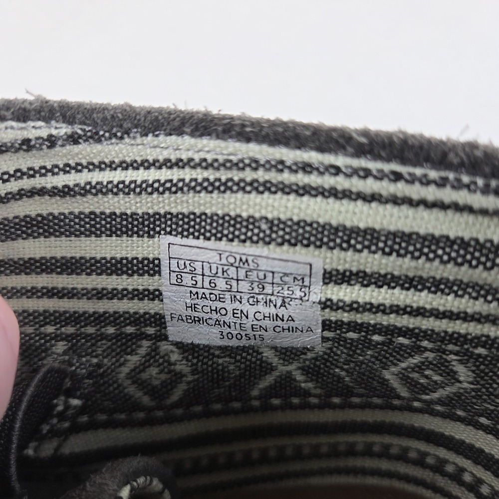 Toms Desert Suede Gray Wedge Heel Lace Up Ankle Boots Shoes Women's Size 8.5 - Picture 13 of 13